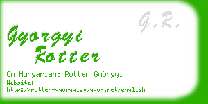 gyorgyi rotter business card